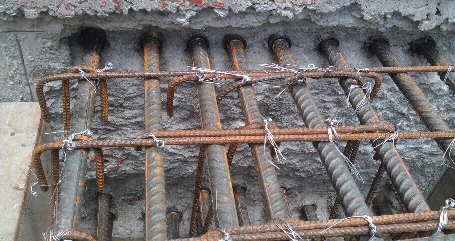 Steel coupler for starter bar